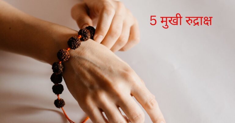 5 मुखी रुद्राक्ष की सम्पूर्ण जानकारी – लाभ, पहनने की विधि, मंत्र और सावधानियाँ|